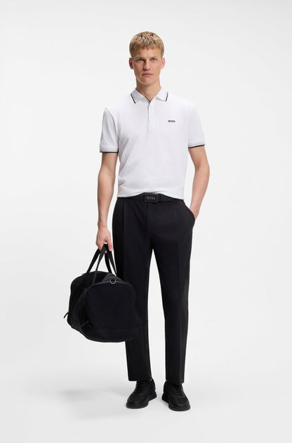 BOSS Slim-Fit Polo Shirt in Mercerized Cotton with Tipped Details