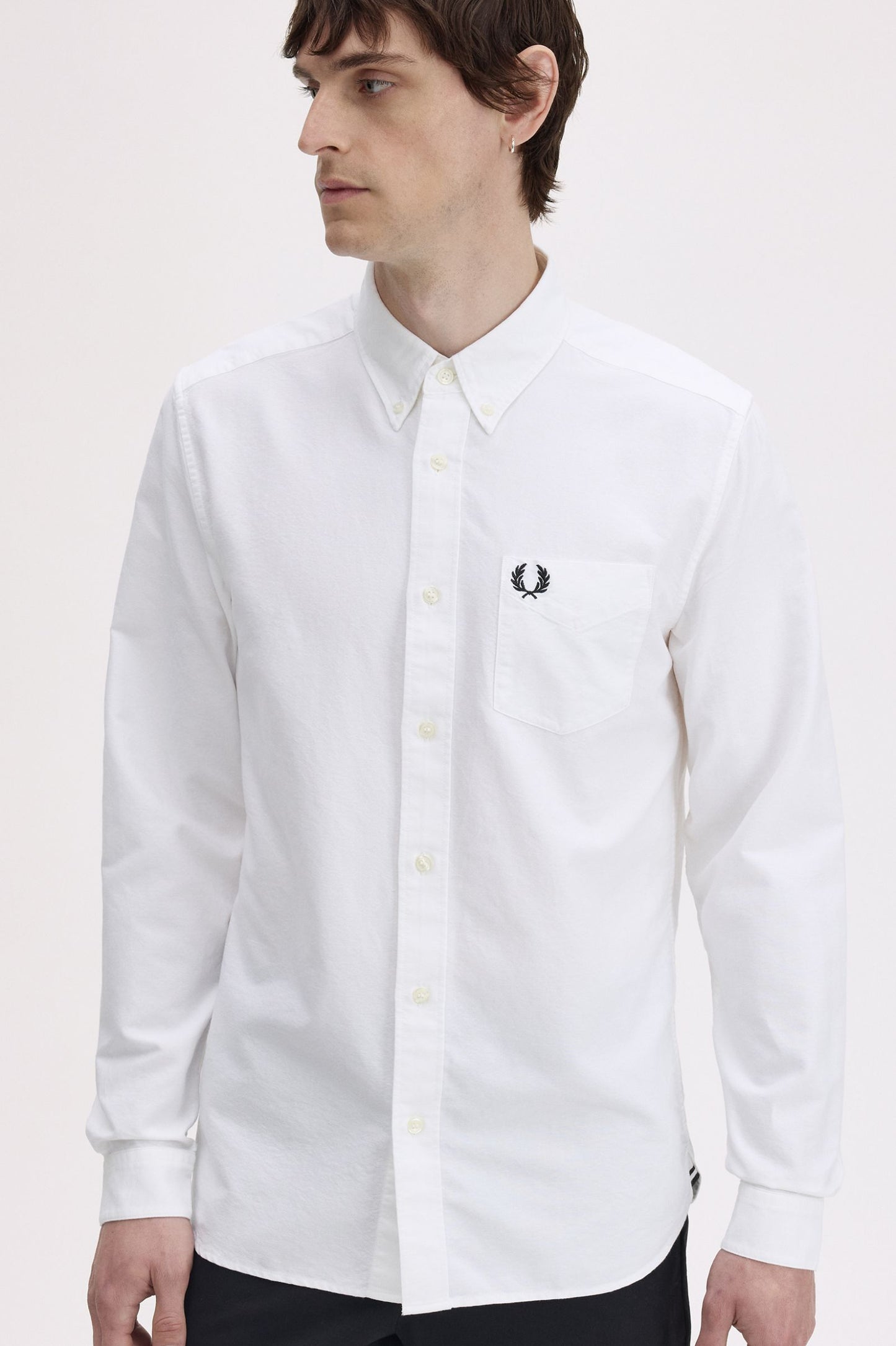Fred Perry Oxford Button-Down Shirt in Optic White