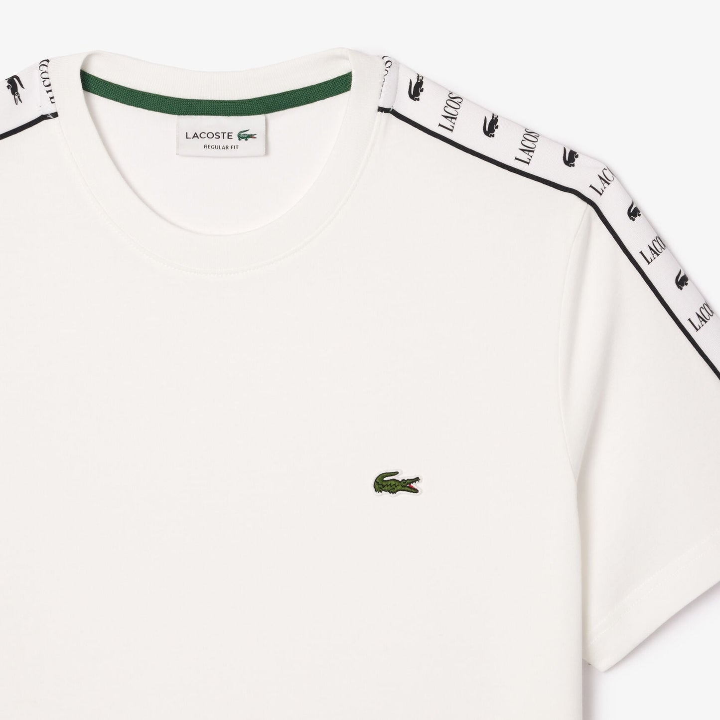 Lacoste Regular Fit Branded Tape Detail Crew Neck T-Shirt