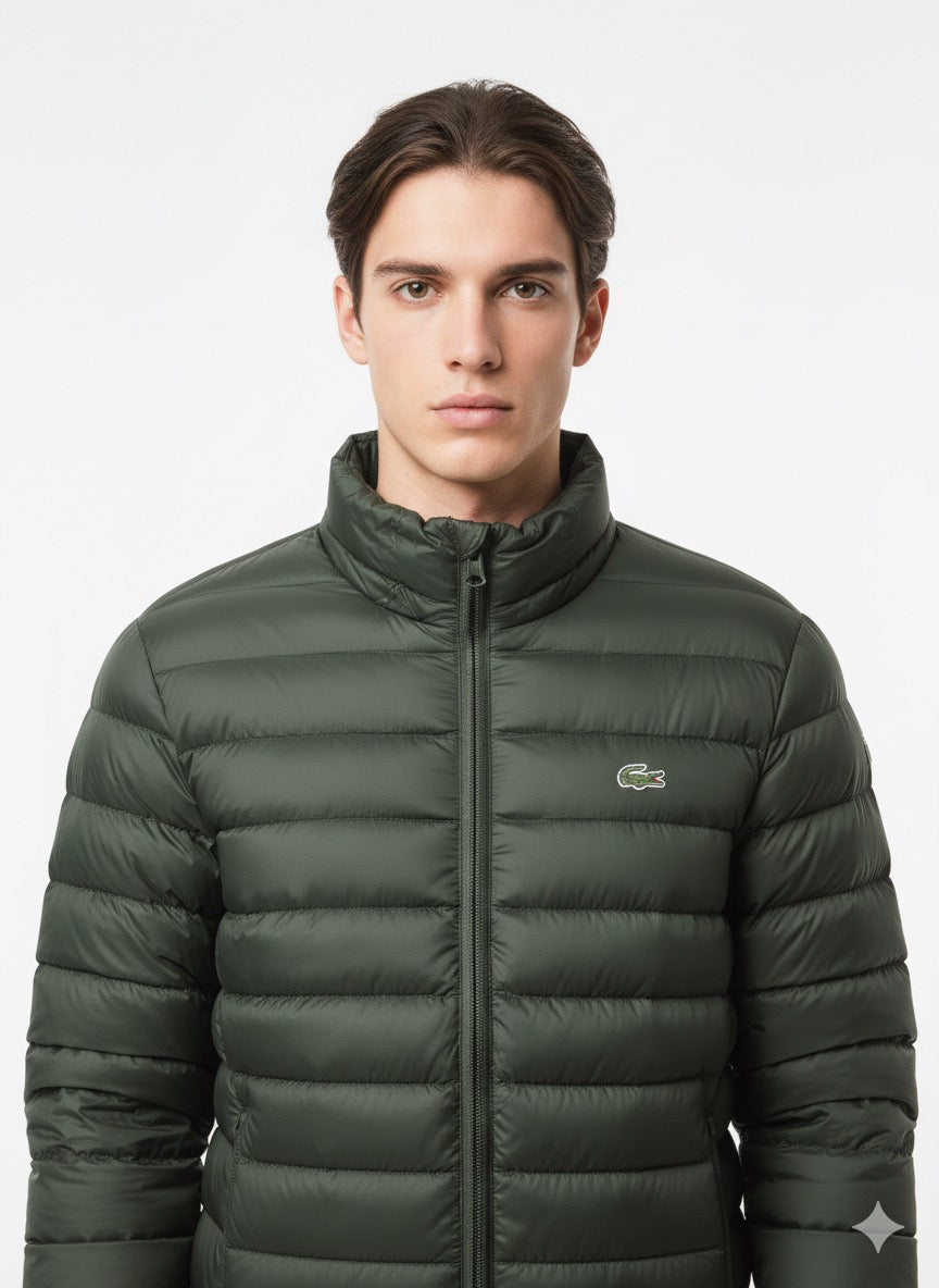 Lacoste Lightweight Puffer Jacket in Forest Green