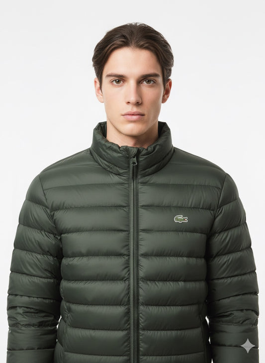 Lacoste Lightweight Puffer Jacket in Forest Green