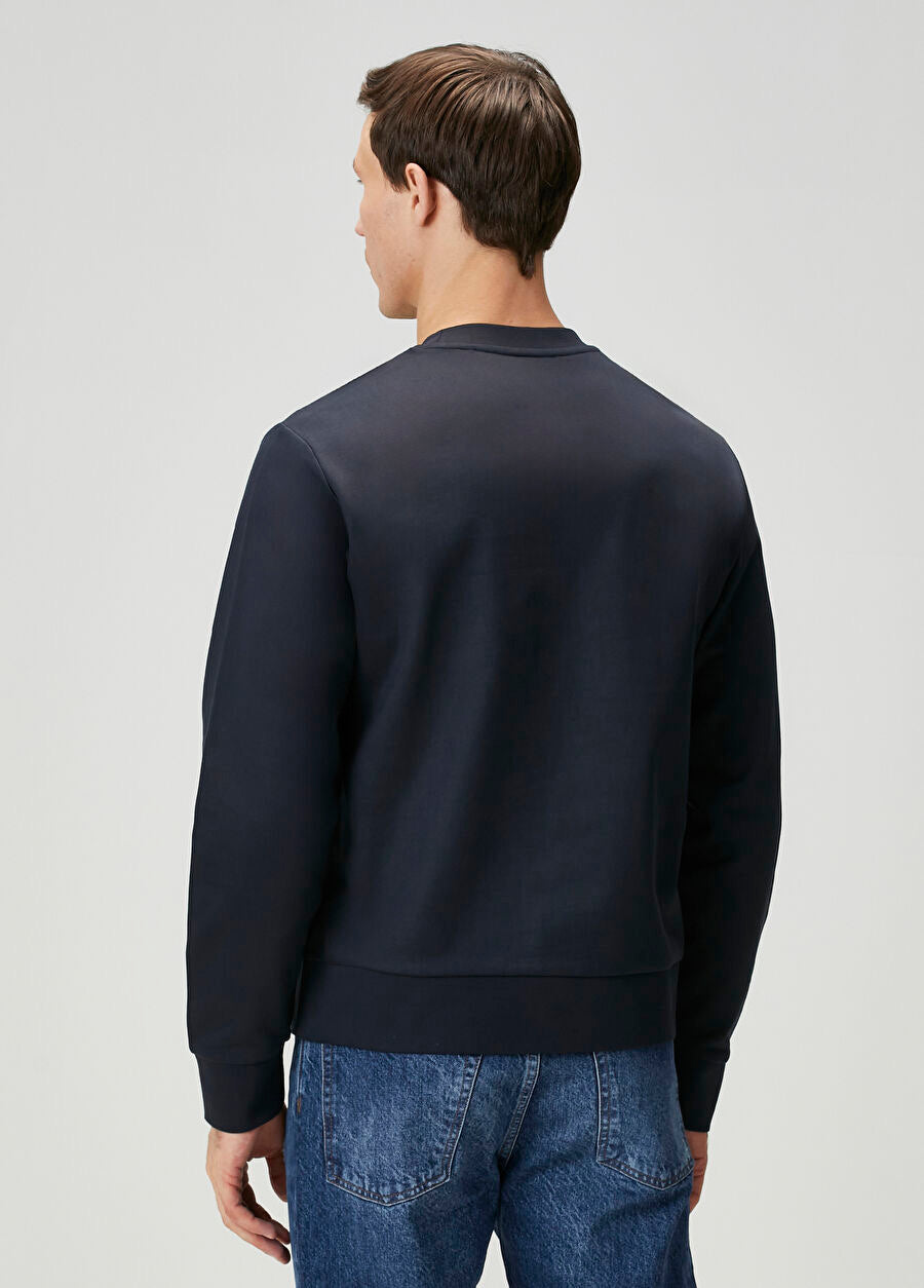 TONAL-LOGO SWEATSHIRT IN COTTON BLEND