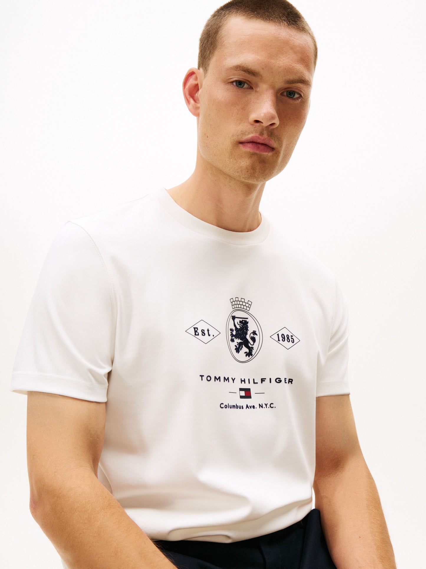 Tommy Hilfiger Crest Logo Heritage T-Shirt – White