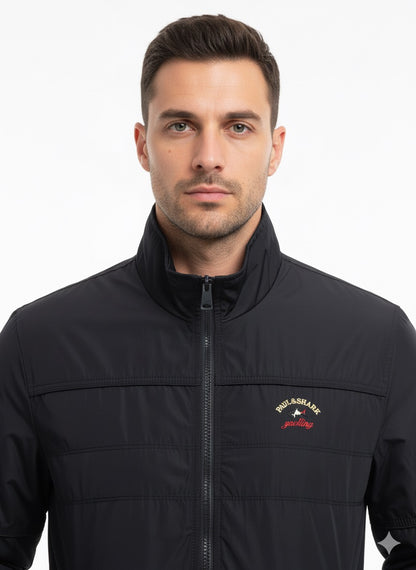 Paul & Shark Black Lightweight Quilted Jacket