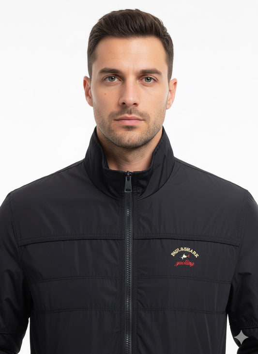 Paul & Shark Black Lightweight Quilted Jacket