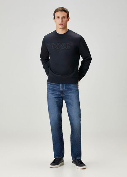 TONAL-LOGO SWEATSHIRT IN COTTON BLEND