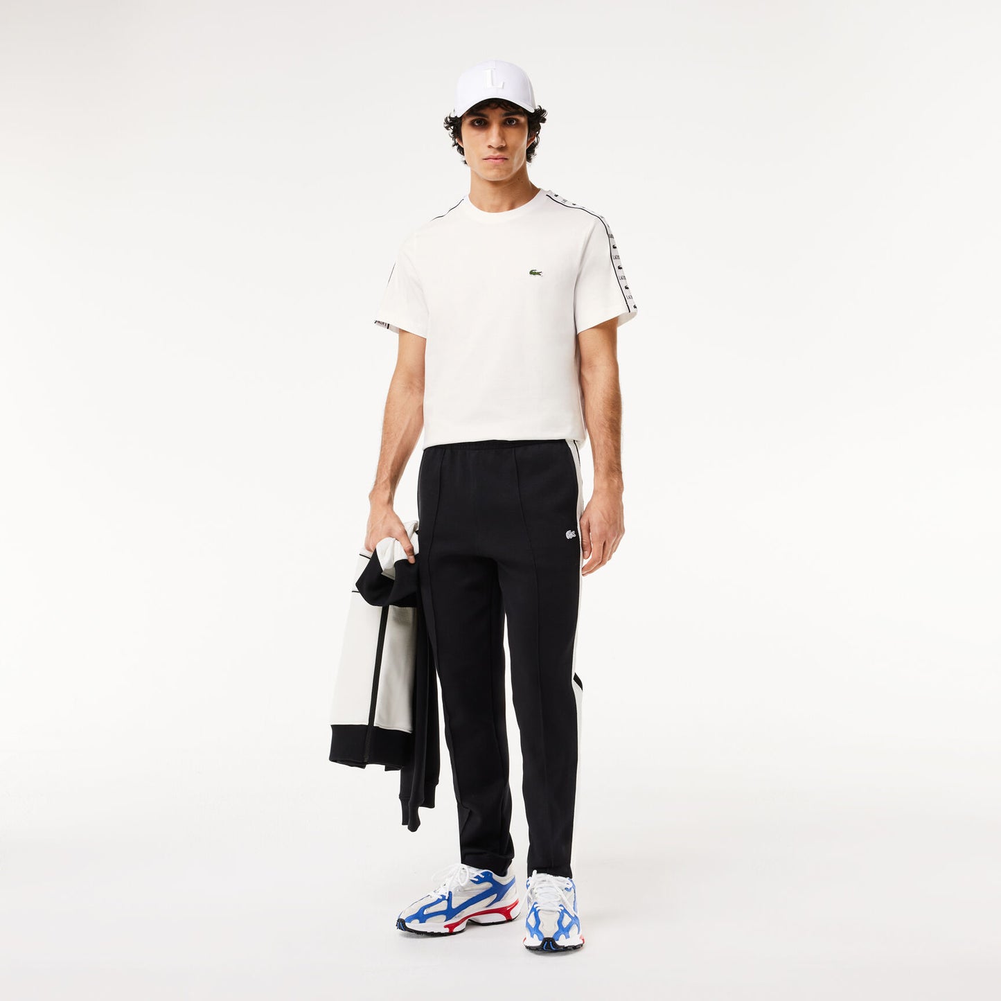 Lacoste Regular Fit Branded Tape Detail Crew Neck T-Shirt