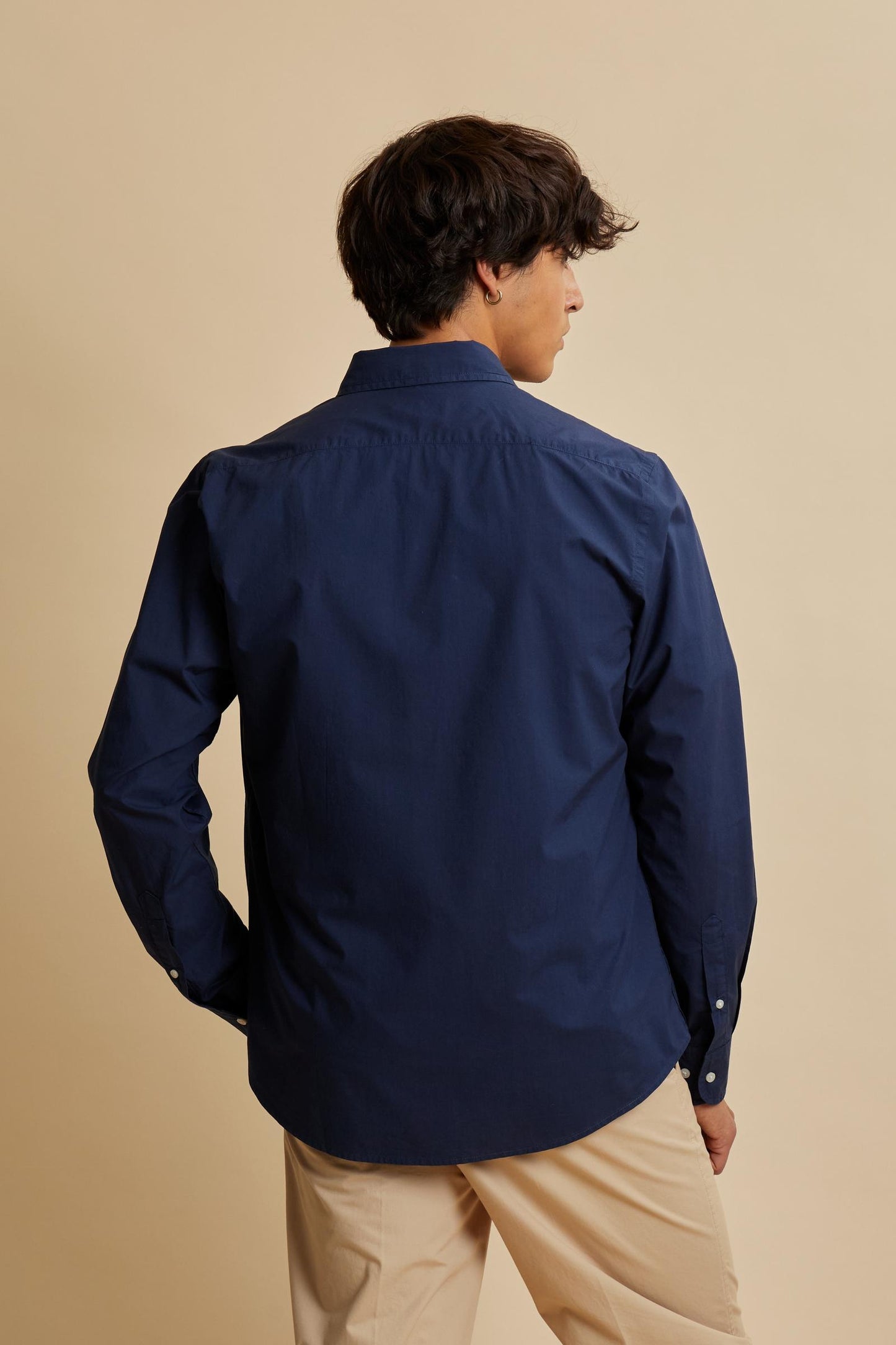 La Martina Embroidered Logo Button-Down Shirt – Navy Blue