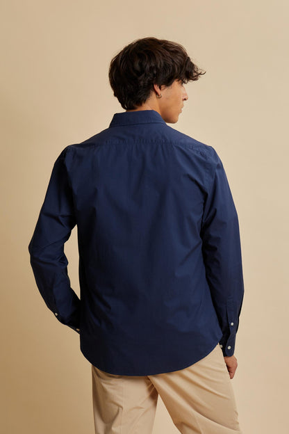 La Martina Embroidered Logo Button-Down Shirt – Navy Blue