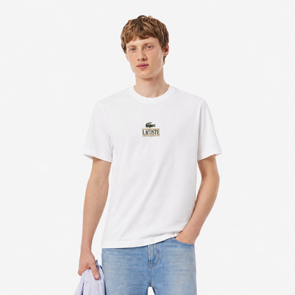 Lacoste Regular-Fit Cotton T-Shirt with Box Heritage Logo