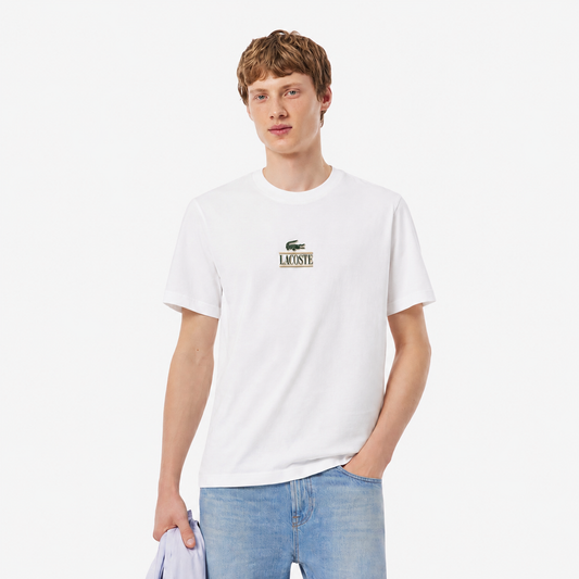 Lacoste Regular-Fit Cotton T-Shirt with Box Heritage Logo