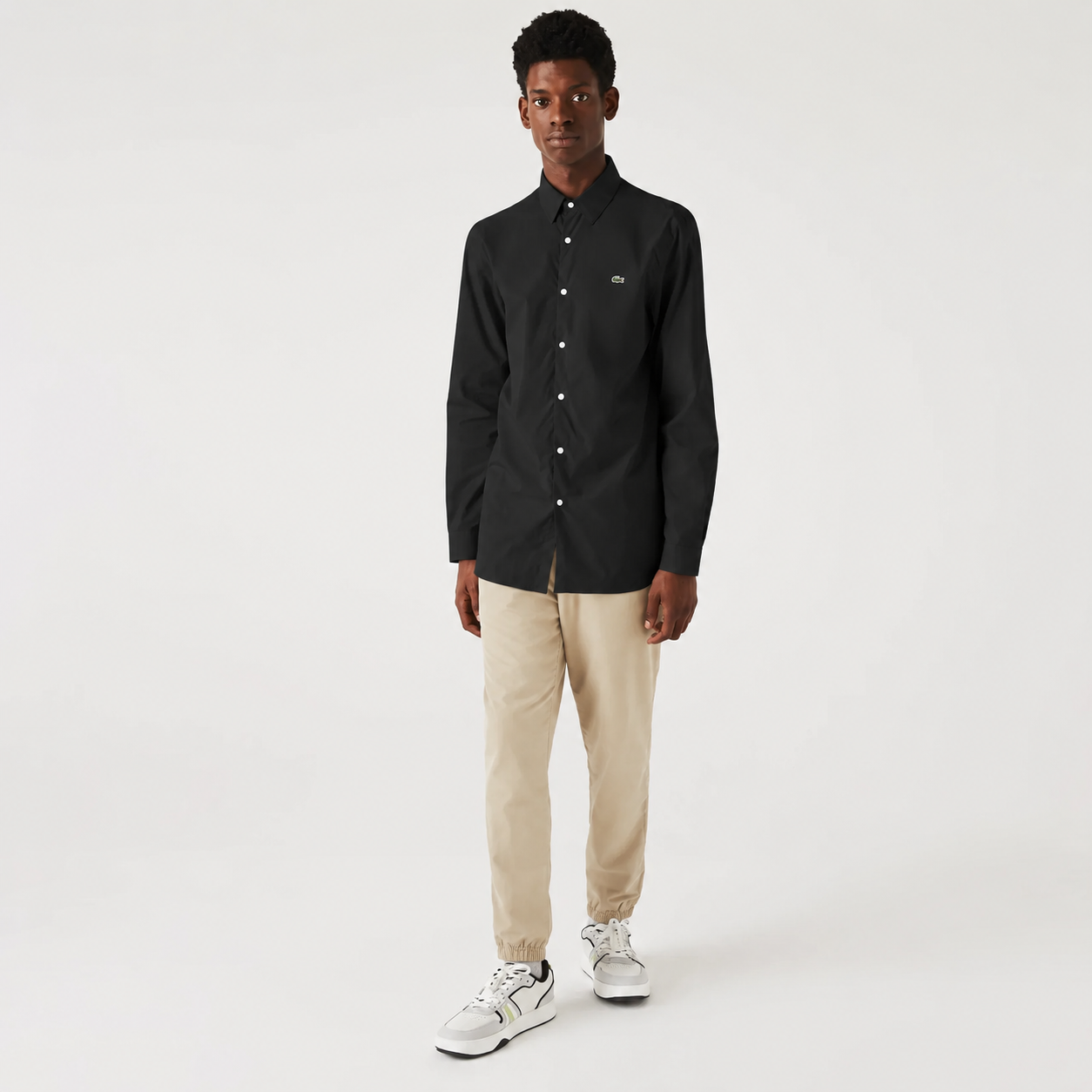 Lacoste Regular Fit Premium Cotton Shirt – Deep Black