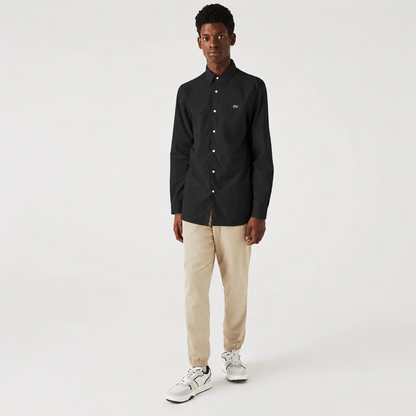 Lacoste Regular Fit Premium Cotton Shirt – Deep Black