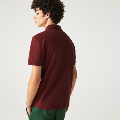 Lacoste Heritage Graphic Piqué Polo Shirt – Bordeaux Red