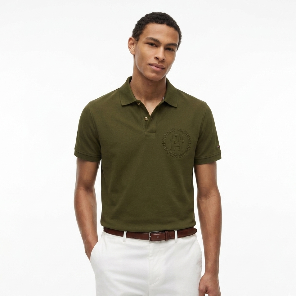 Tommy Hilfiger Embossed Monotype Piqué Polo