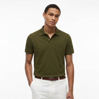 Tommy Hilfiger Embossed Monotype Piqué Polo