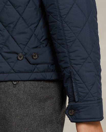 Polo Ralph Lauren Diamond Quilted Jacket with Corduroy Collar - Navy