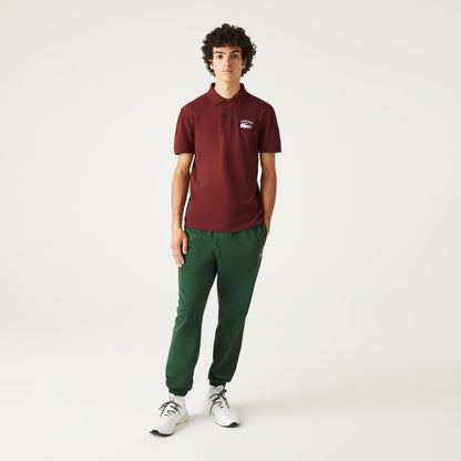 Lacoste Heritage Graphic Piqué Polo Shirt – Bordeaux Red