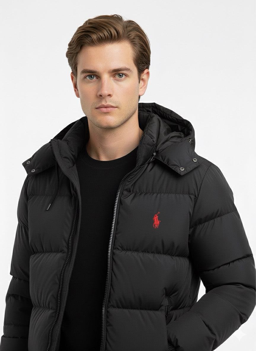 Polo Ralph Lauren Men's Classic Puffer Jacket with Hood - Black
