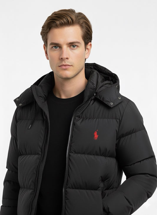 Polo Ralph Lauren Men's Classic Puffer Jacket with Hood - Black