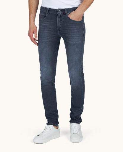 Paul & Shark Slim-Fit Stretch Denim Jeans - Anthracite Dark Wash