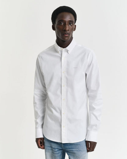 GANT Men's Regular Fit Solid Oxford Shirt – Classic White