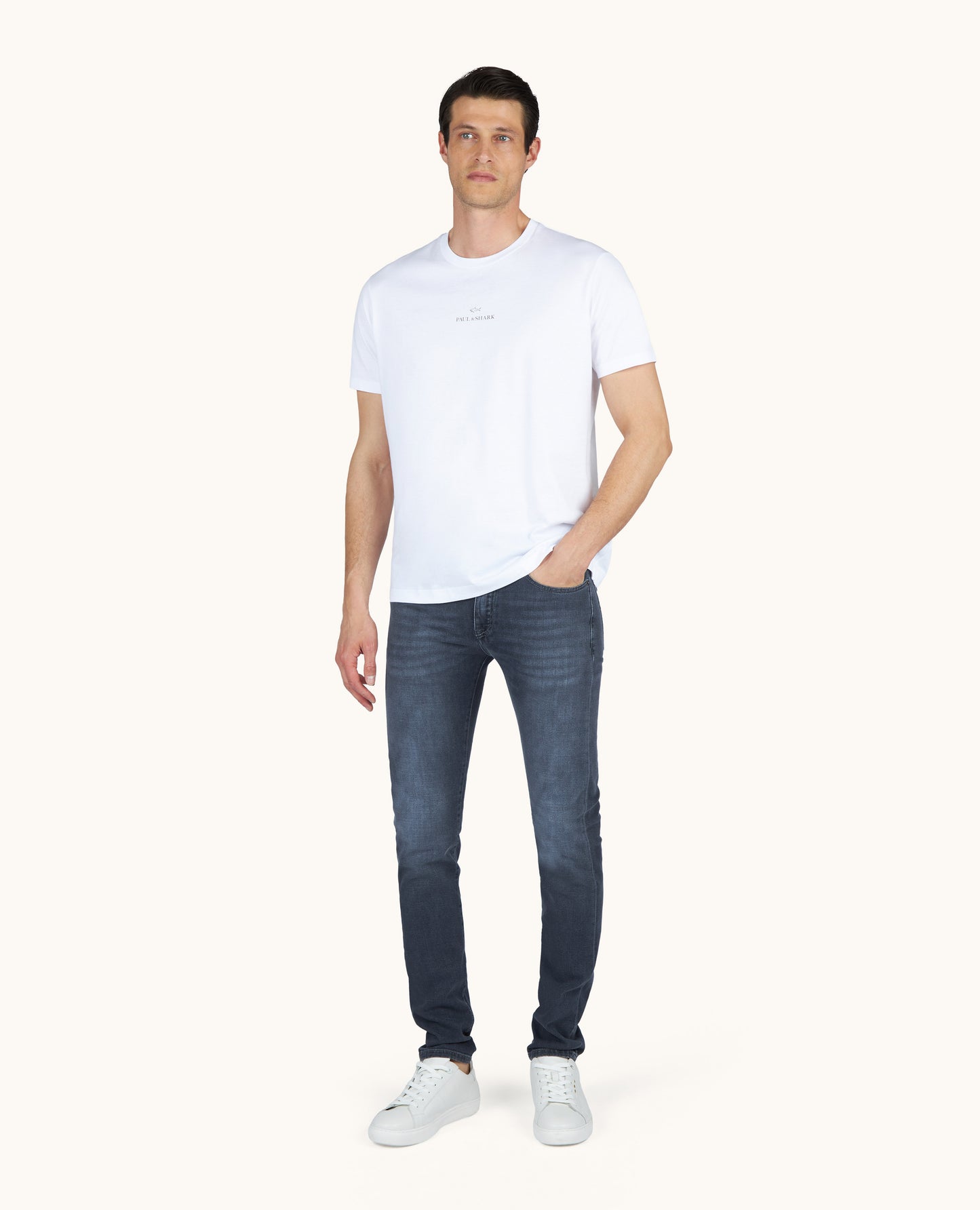 Paul & Shark Slim-Fit Stretch Denim Jeans - Anthracite Dark Wash