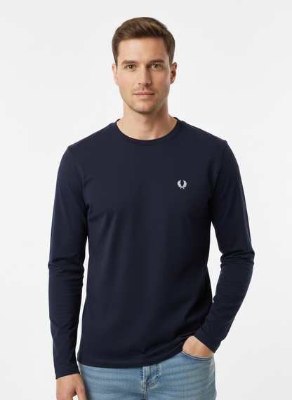 Fred Perry Essential Long Sleeve Crew Neck T-Shirt