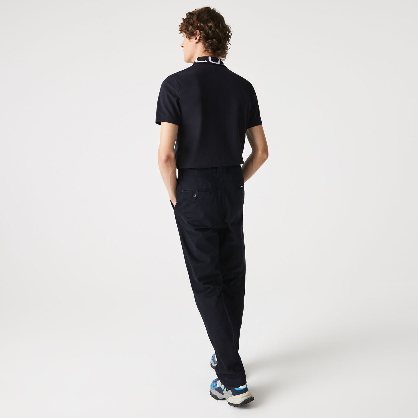 Lacoste Slim Fit Piqué Polo Shirt with Branded Oversized Collar