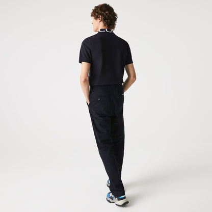 Lacoste Slim Fit Piqué Polo Shirt with Branded Oversized Collar