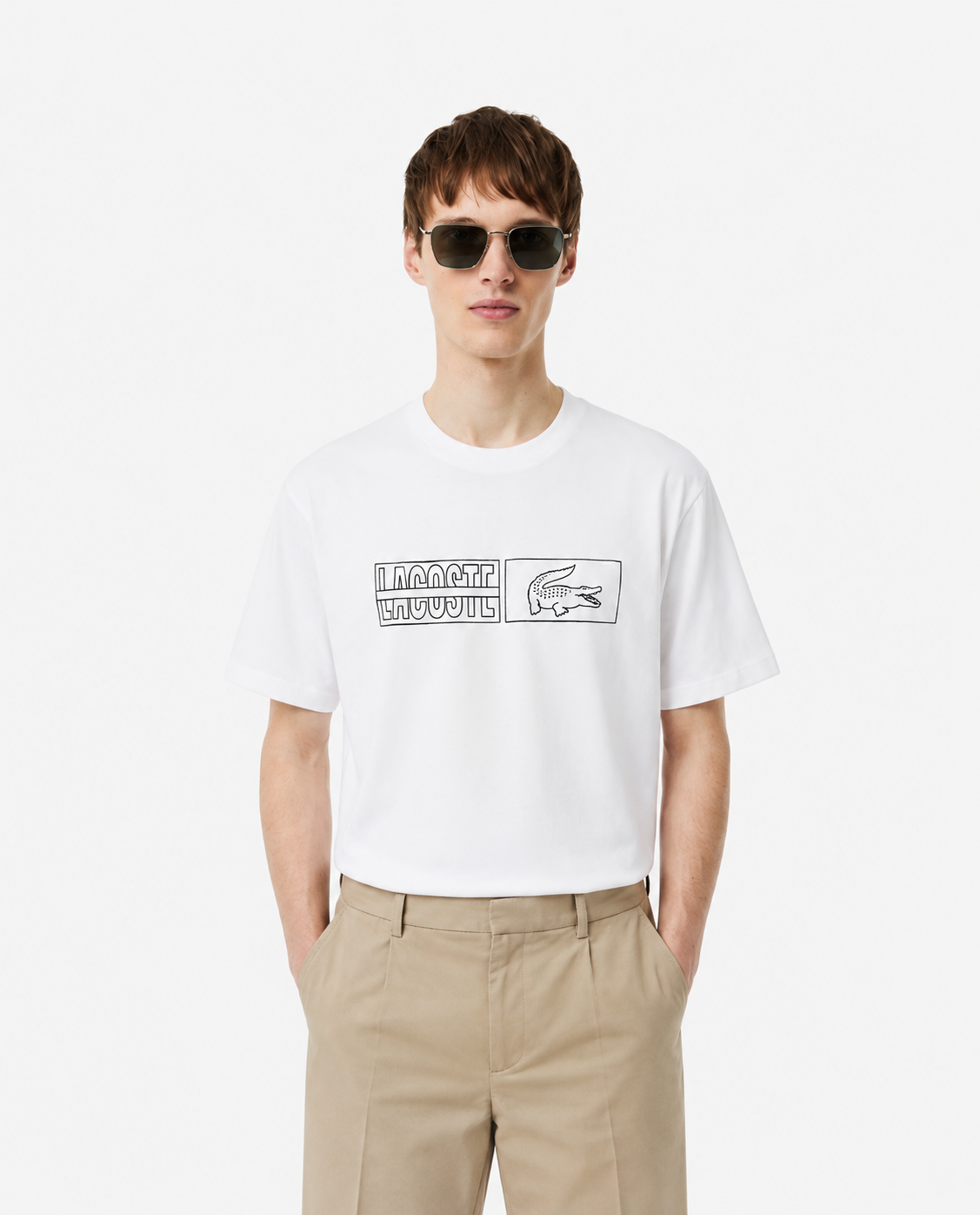 Lacoste Heritage Graphic Print Organic Cotton T-Shirt