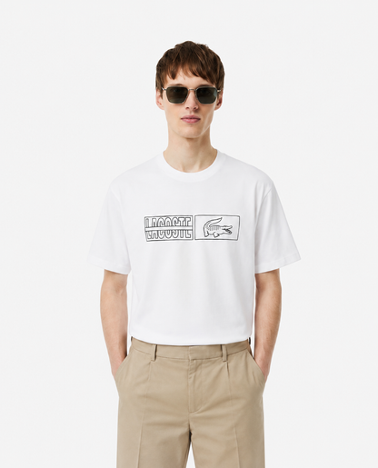 Lacoste Heritage Graphic Print Organic Cotton T-Shirt