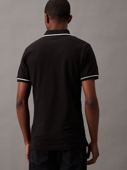Calvin Klein Liquid Touch Slim Fit Polo – Black Performance Pique