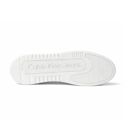 Calvin Klein Men’s Cupsole Suede Mix Sneakers – Stucco/White