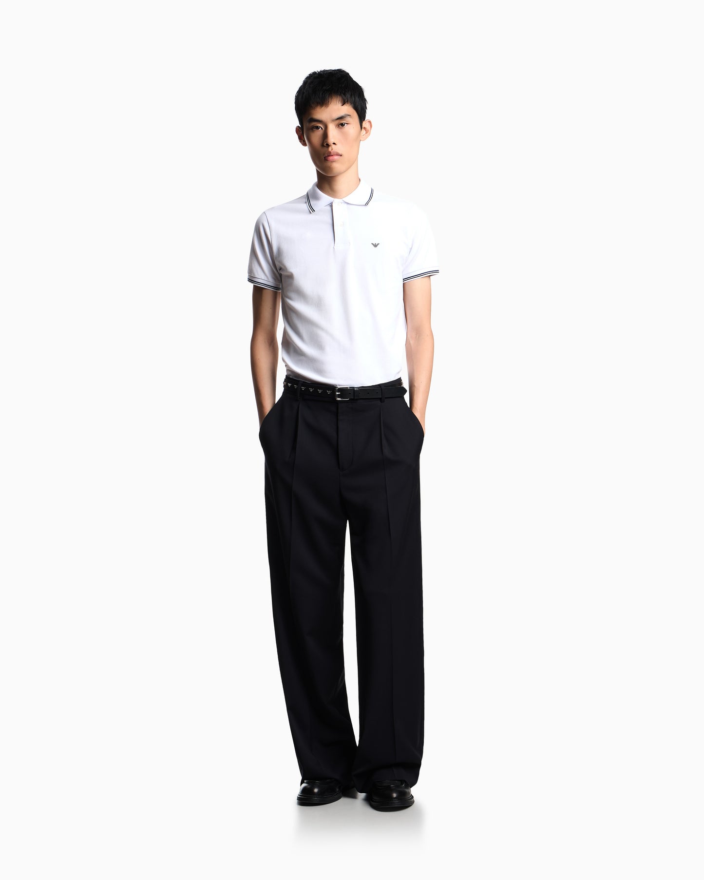 Emporio Armani Slim-Fit Stretch Piqué Polo with Contrast Tipping
