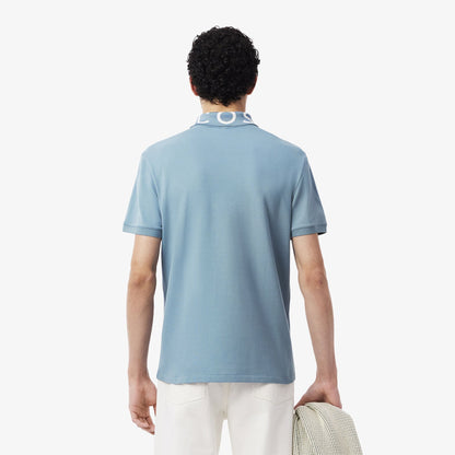 Lacoste Slim-Fit Petit Piqué Polo Shirt with Branded Jacquard Collar