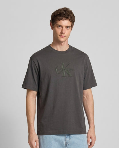 Calvin Klein Relaxed Monogram Logo T-Shirt – Charcoal Grey