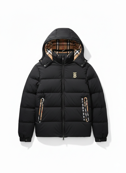 Burberry Detachable Hood Monogram Motif Puffer Jacket