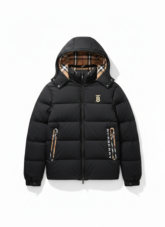 Burberry Detachable Hood Monogram Motif Puffer Jacket