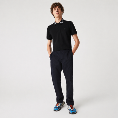 Lacoste Slim Fit Piqué Polo Shirt with Branded Oversized Collar