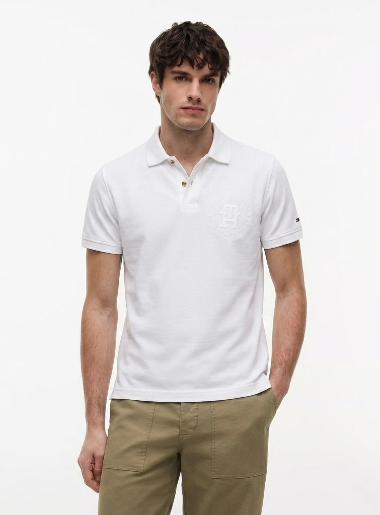 Tommy Hilfiger Embossed Monotype Piqué Polo