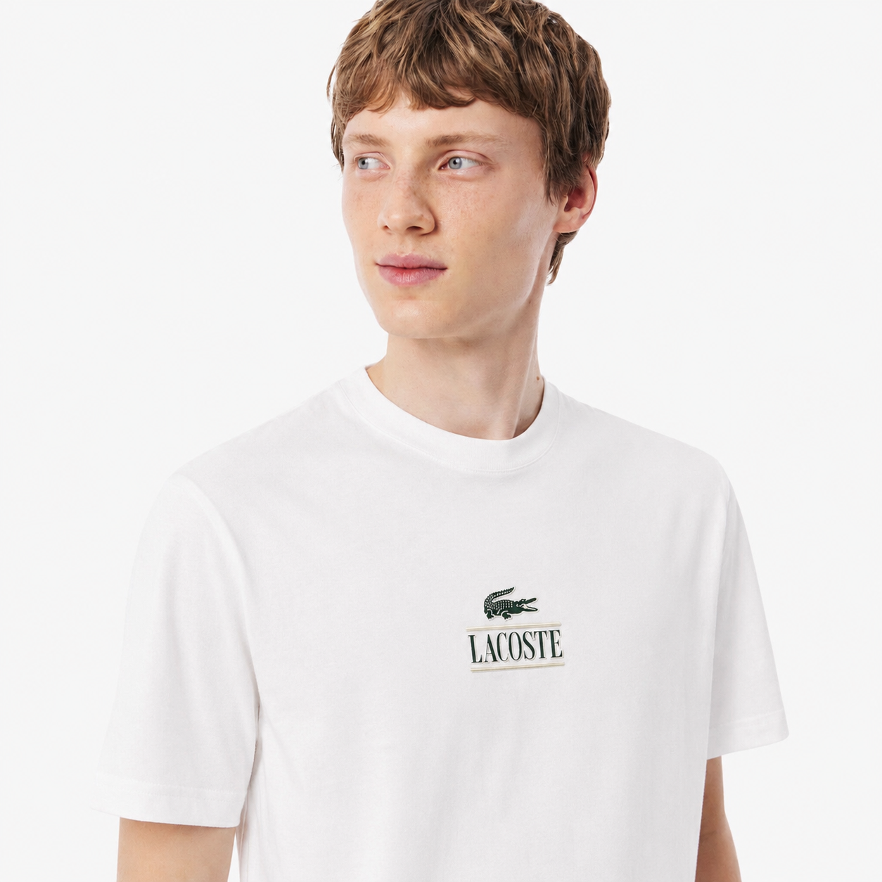 Lacoste Regular-Fit Cotton T-Shirt with Box Heritage Logo