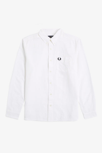 Fred Perry Oxford Button-Down Shirt in Optic White