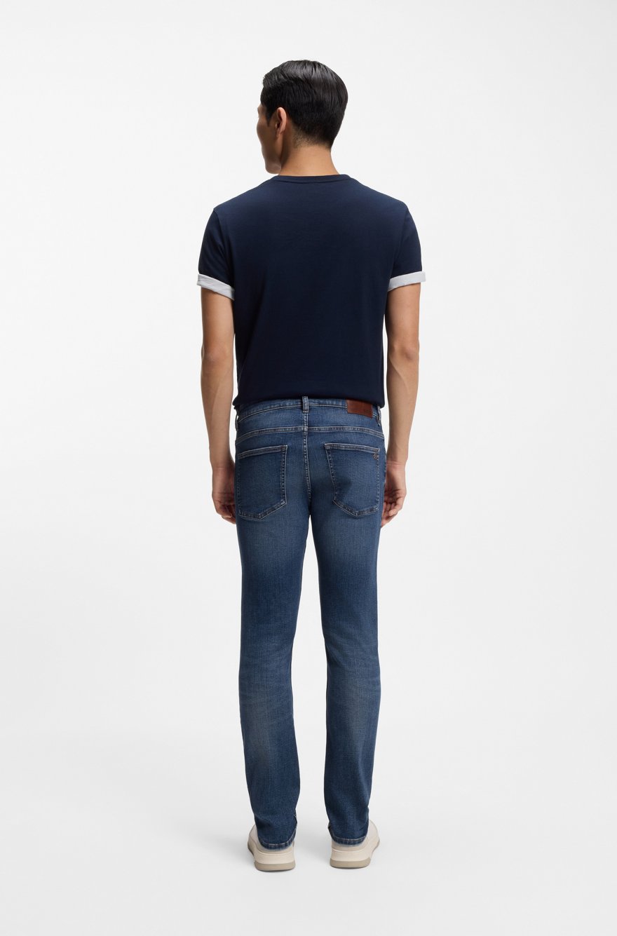 DELAWARE SLIM-FIT JEANS IN BLUE SUPER-STRETCH DENIM