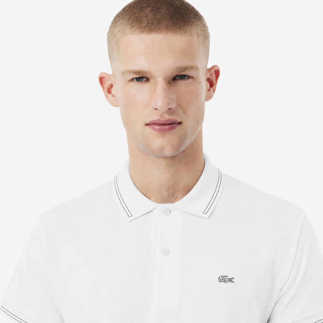 Lacoste Men's Contrast Tipped Petit Piqué Polo Shirt – Slim Fit