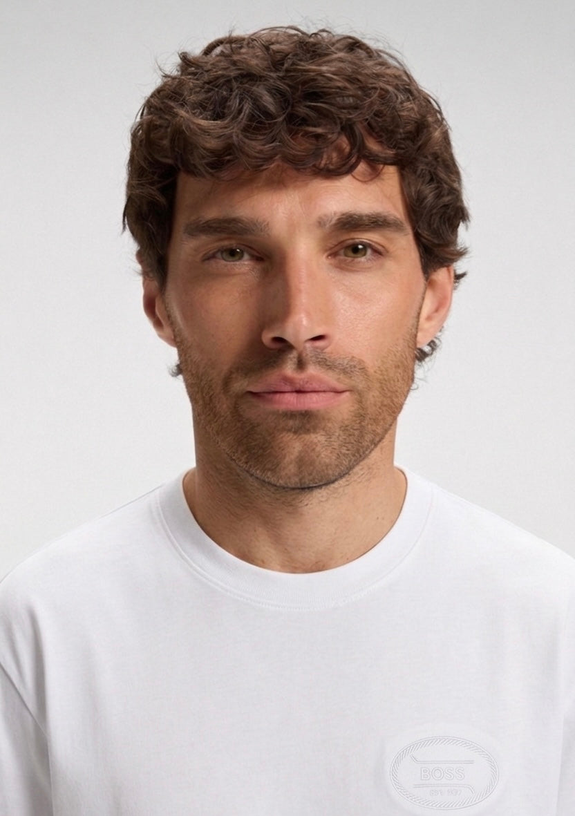 BOSS Relaxed-Fit T-Shirt in Heavyweight Cotton with Oval Logo Branding