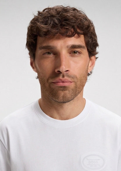 BOSS Relaxed-Fit T-Shirt in Heavyweight Cotton with Oval Logo Branding
