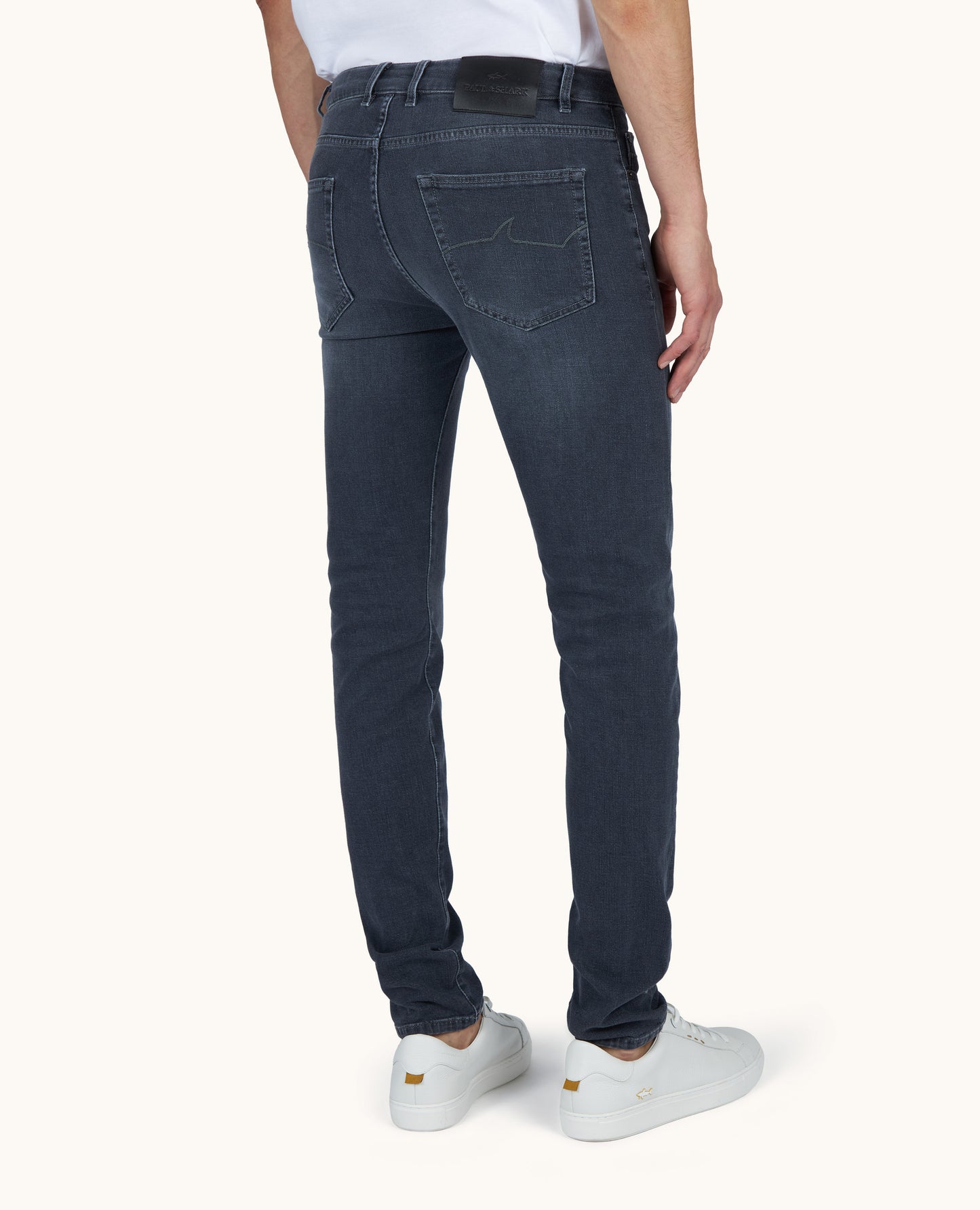 Paul & Shark Slim-Fit Stretch Denim Jeans - Anthracite Dark Wash