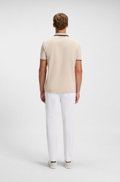 BOSS Regular-Fit Cotton Piqué Polo Shirt in Beige