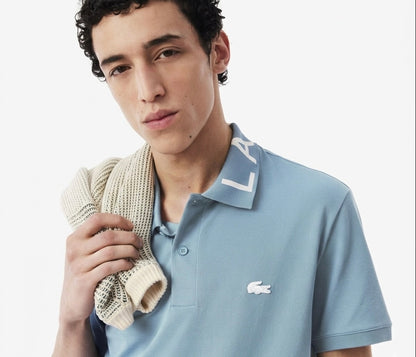 Lacoste Slim-Fit Petit Piqué Polo Shirt with Branded Jacquard Collar